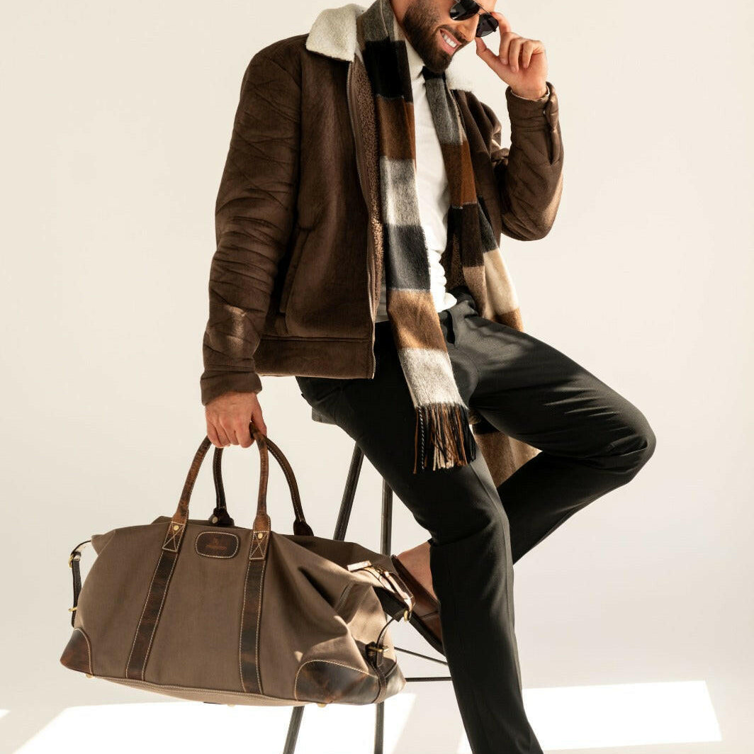 Weekender Reisetasche mit klassischem Grau