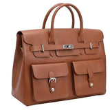  Alvoro Cow Saffiano Unisex-Tasche in Cognac –   VORBESTELLUNG – Lieferzeit zwei Wochen.