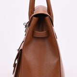  Alvoro Cow Saffiano Unisex-Tasche in Cognac –   VORBESTELLUNG – Lieferzeit zwei Wochen.